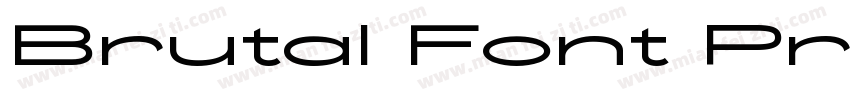 Brutal Font Pro Regular字体转换